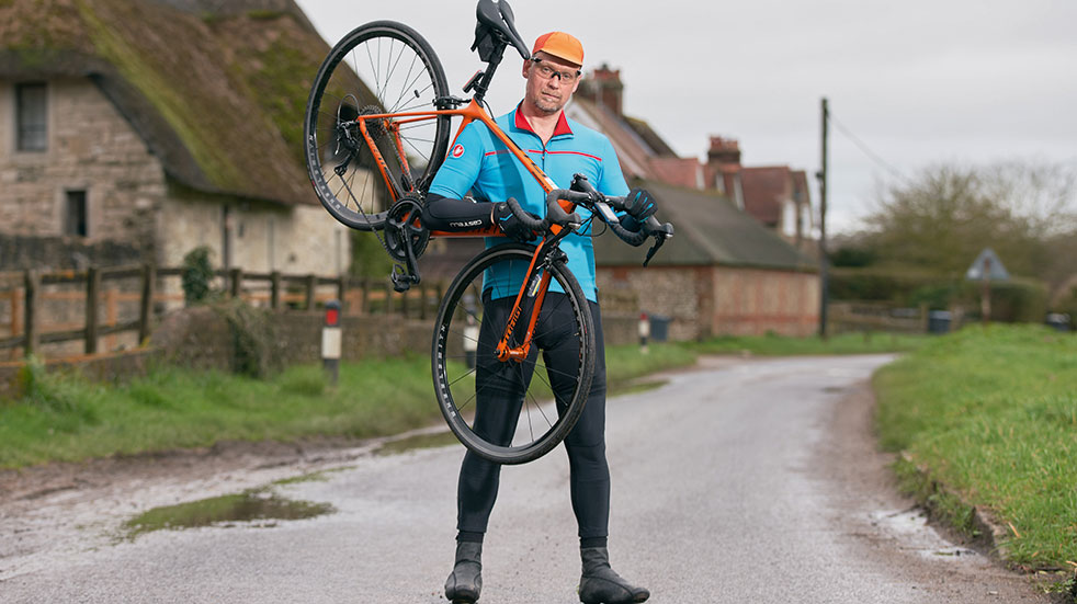 Public sector hobbies man cycling